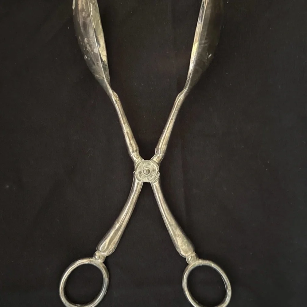 Vintage‎ Silver-Tone Serving Tongs